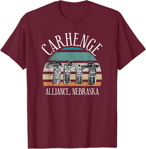 Carhenge Alliance Nebraska T-Shirt - T-Shirt | Maroon