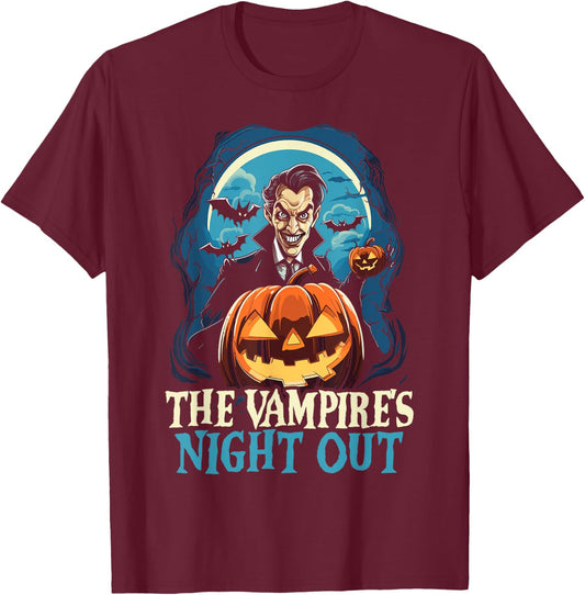 Dracula Halloween Scary Trick Or Treat Spooky Vampire T-Shirt - T-Shirt | Maroon