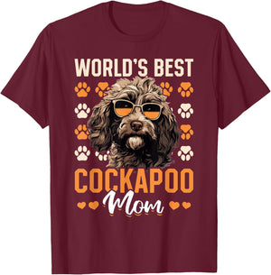 Cockapoo Dog Breed Pet World's Best Cockapoo Mom Women Kids T-Shirt - T-Shirt | Maroon