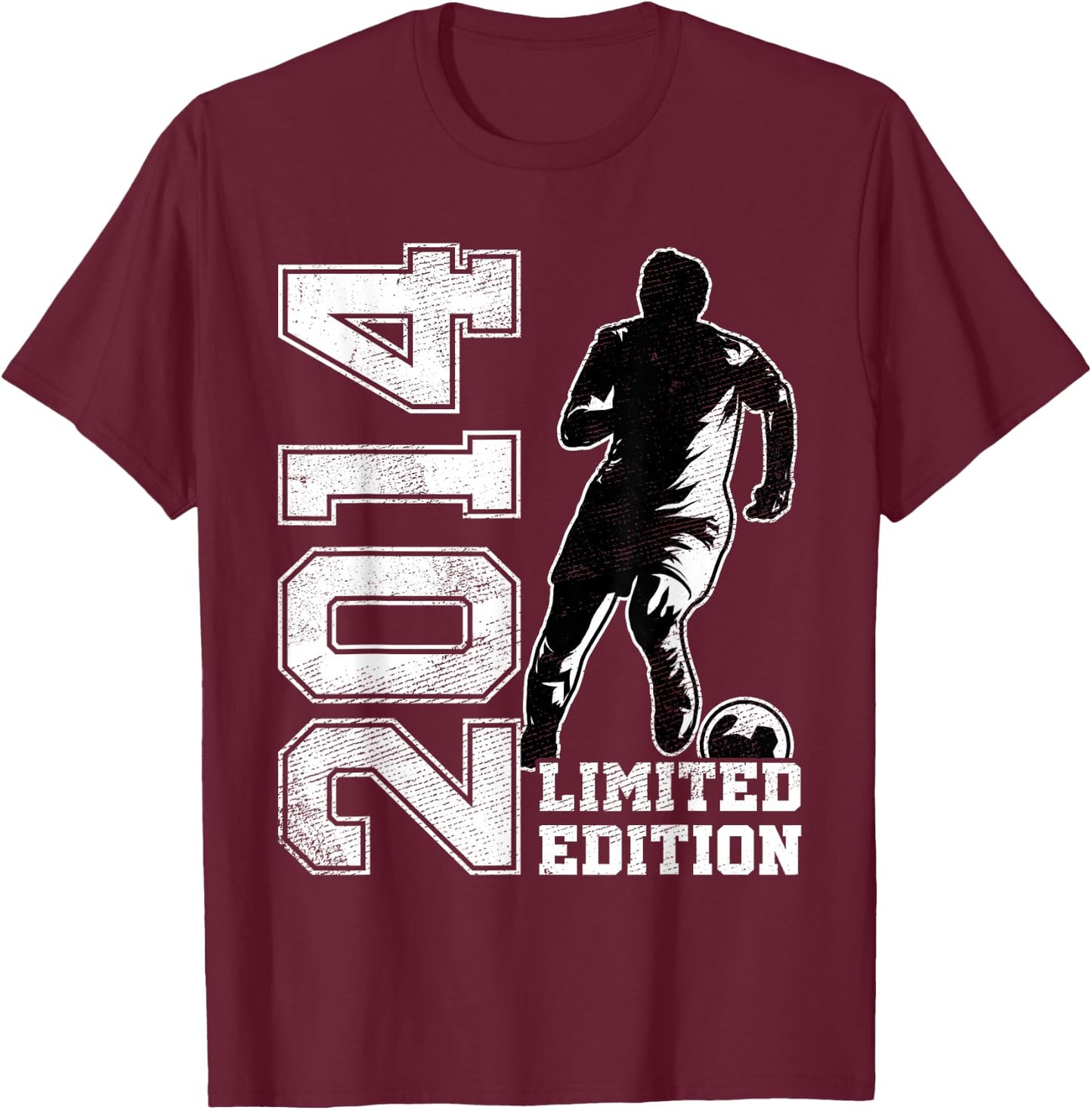 11th Birthday Soccer Limited Edition 2014 11 Years Old T-Shirt - T-Shirt | Maroon