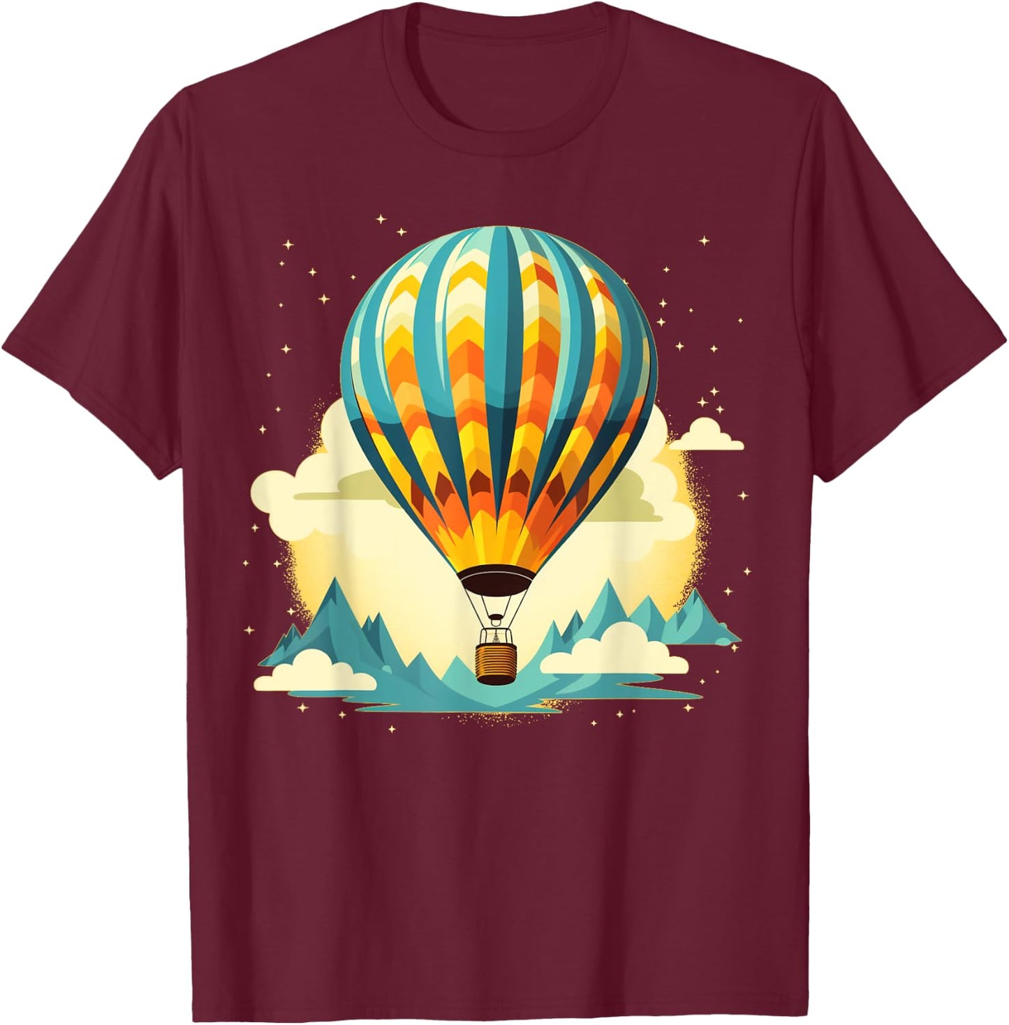 Funny hot Air Balloon for new Adventures Lovers T-Shirt - T-Shirt | Maroon