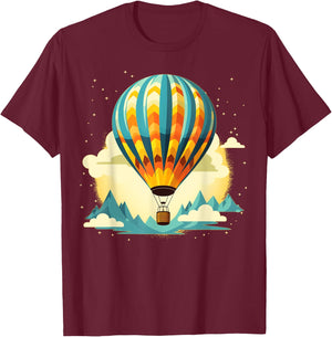 Funny hot Air Balloon for new Adventures Lovers T-Shirt - T-Shirt | Maroon