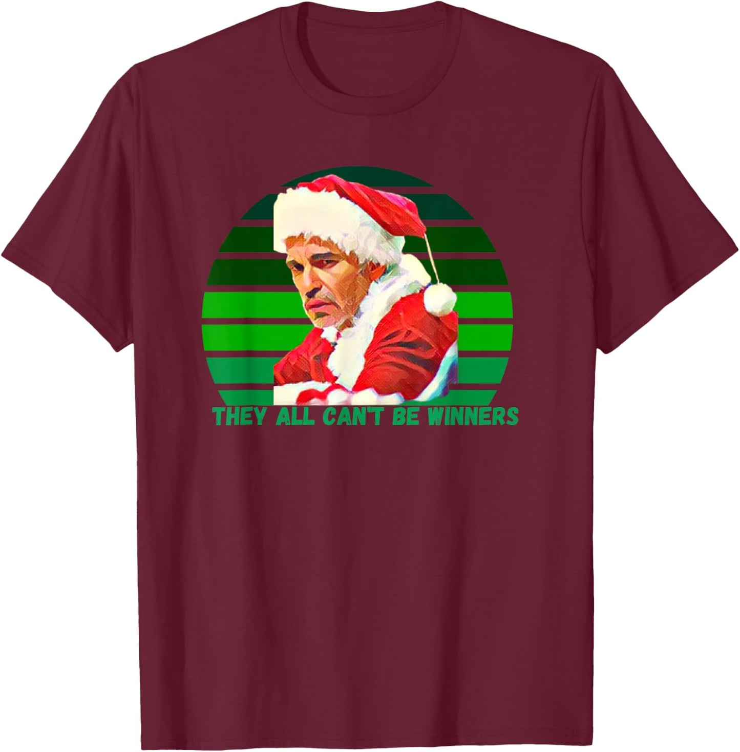 Bad Santa Movie, Classic Cinema, Movie Shirts , Movie T-Shirt - T-Shirt | Maroon