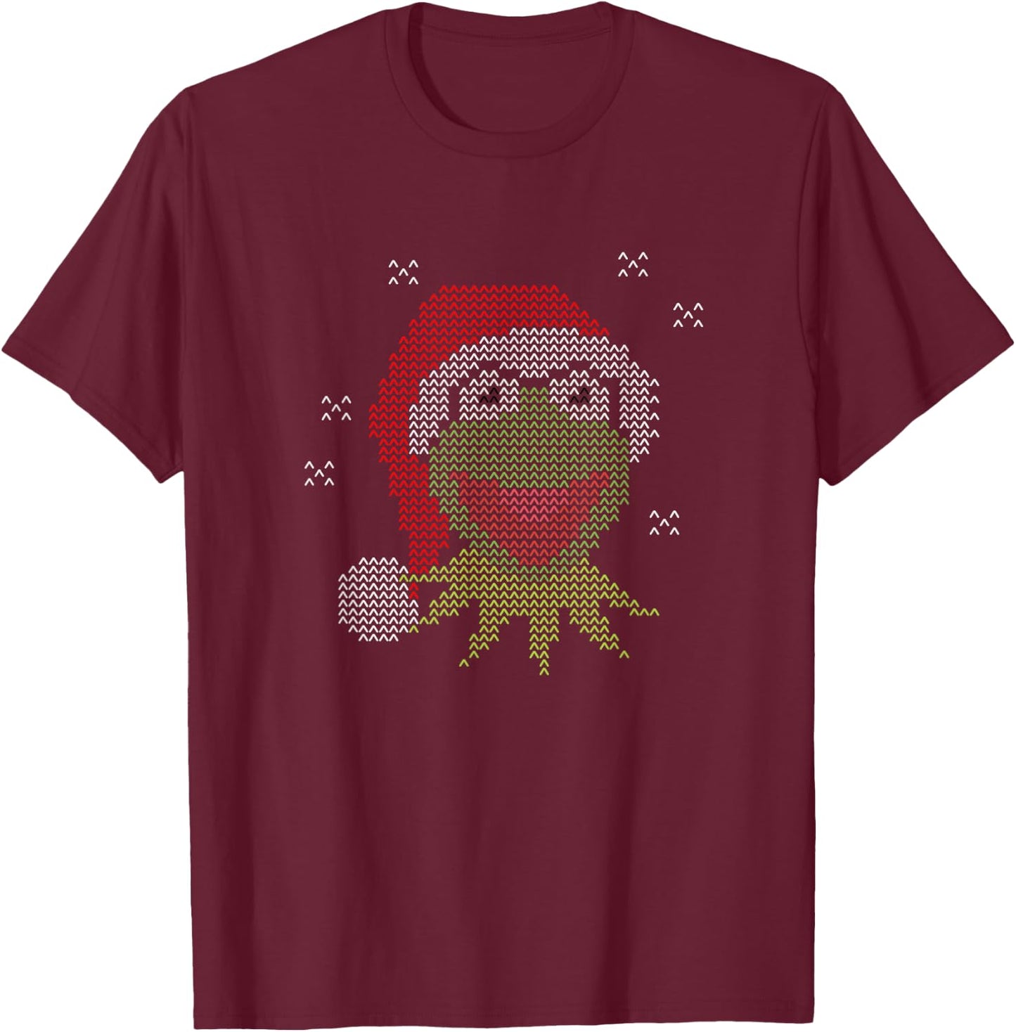 Disney The Muppets Christmas Kermit The Frog With Santa Hat T-Shirt - T-Shirt | Maroon