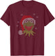 Disney The Muppets Christmas Kermit The Frog With Santa Hat T-Shirt - T-Shirt | Maroon