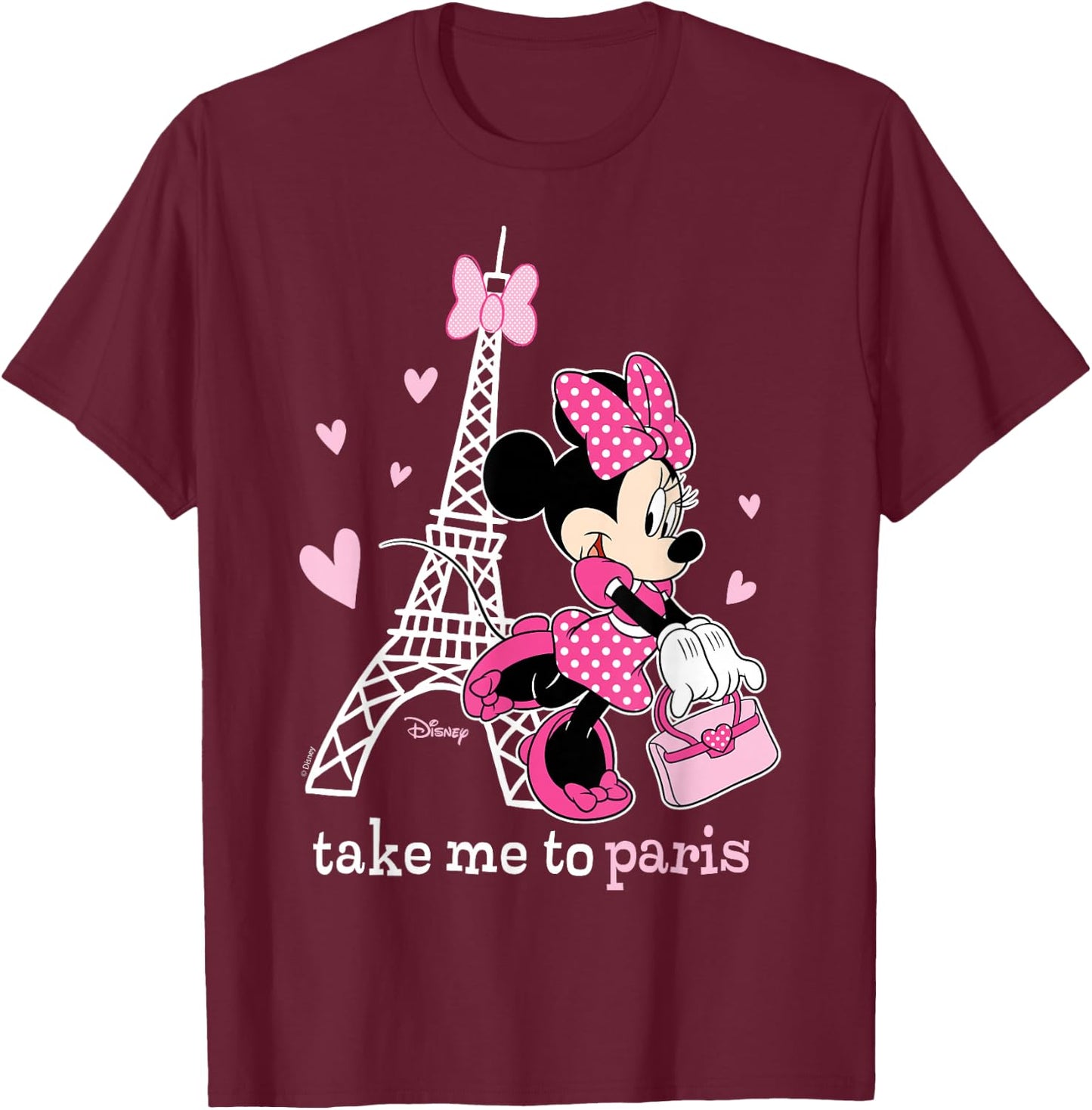 Disney - Minnie Take Me to Paris T-Shirt - T-Shirt | Maroon
