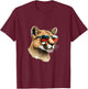 Funny Cougar with Sunglasses T-Shirt - T-Shirt | Maroon