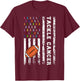 Tackle Football Multicolor Ribbons All Cancer Awareness Kid T-Shirt - T-Shirt | Maroon