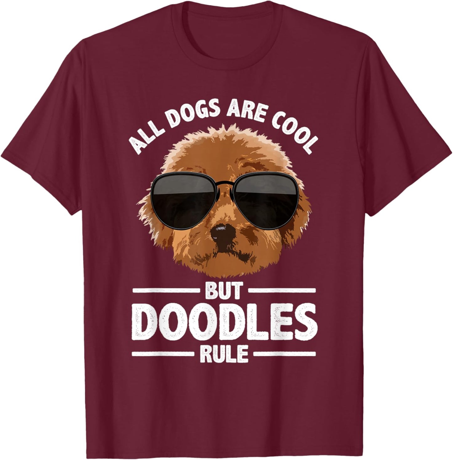 Cute Doodle Women Golden Doodle Labradoodle Dog T-Shirt - T-Shirt | Maroon