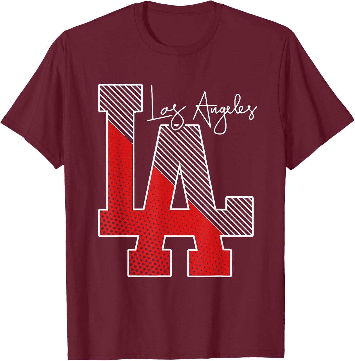 Los Angeles LA California Gift T-Shirt - T-Shirt | Maroon