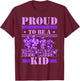 Proud To Be A Military Kid Military Child Month Kids T-Shirt - T-Shirt | Maroon