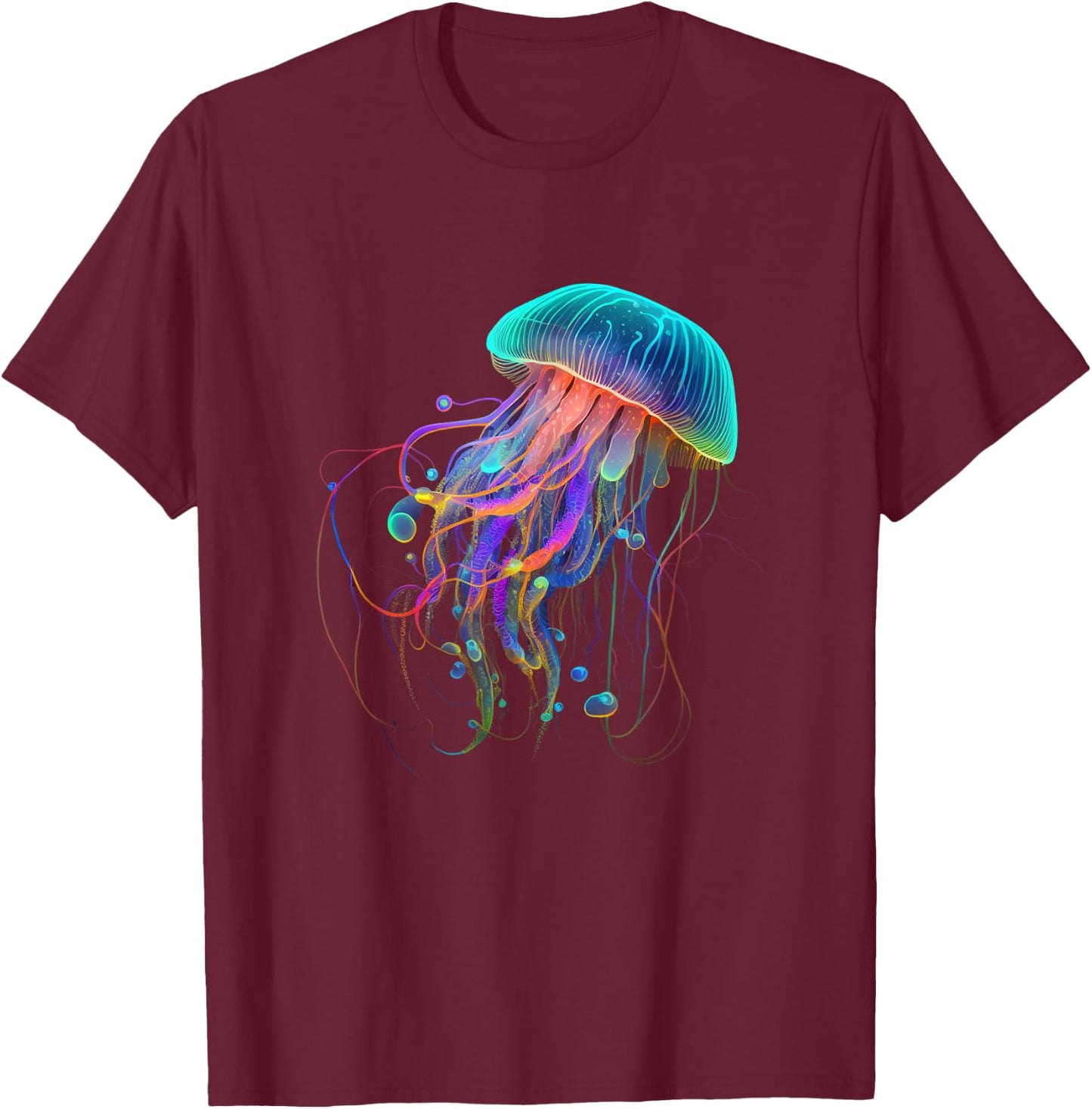 Jellyfish Ocean Animal Scuba Diving Jelly Fish T-Shirt - T-Shirt | Maroon