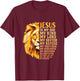 Jesus Is My God My King Black History Month BLM Melanin Lion T-Shirt - T-Shirt | Maroon