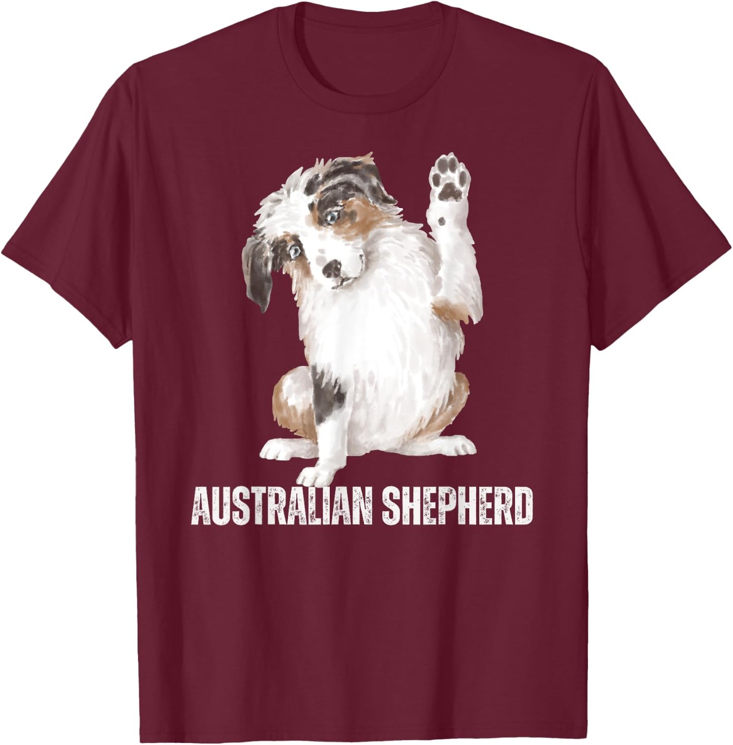 Australian Shepherd Dog Lover Gifts Shirt Aussie Dog T-Shirt - T-Shirt | Maroon
