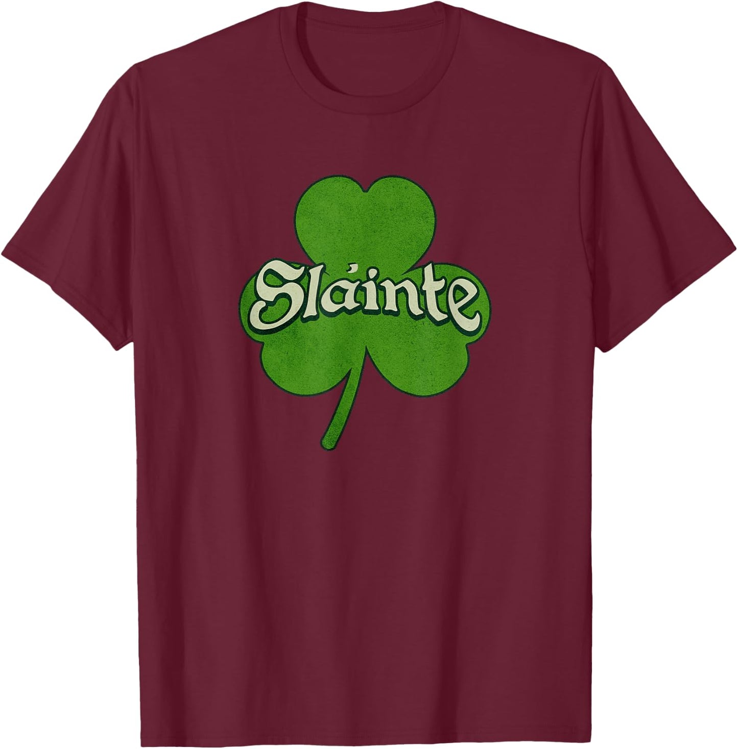 Vintage Slainte Irish St Patricks Day T-Shirt - T-Shirt | Maroon