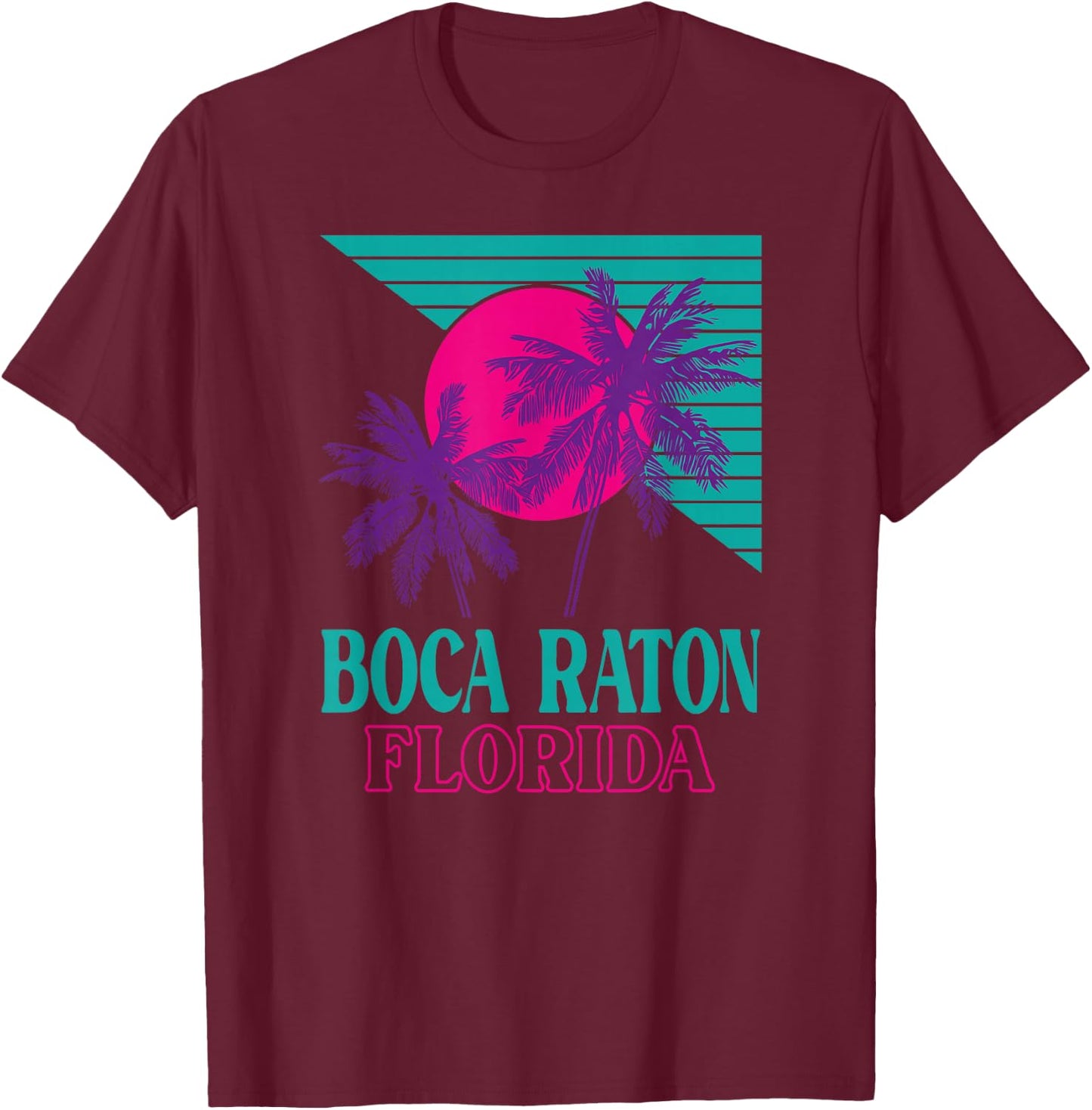 Boca Raton T-Shirt - T-Shirt | Maroon