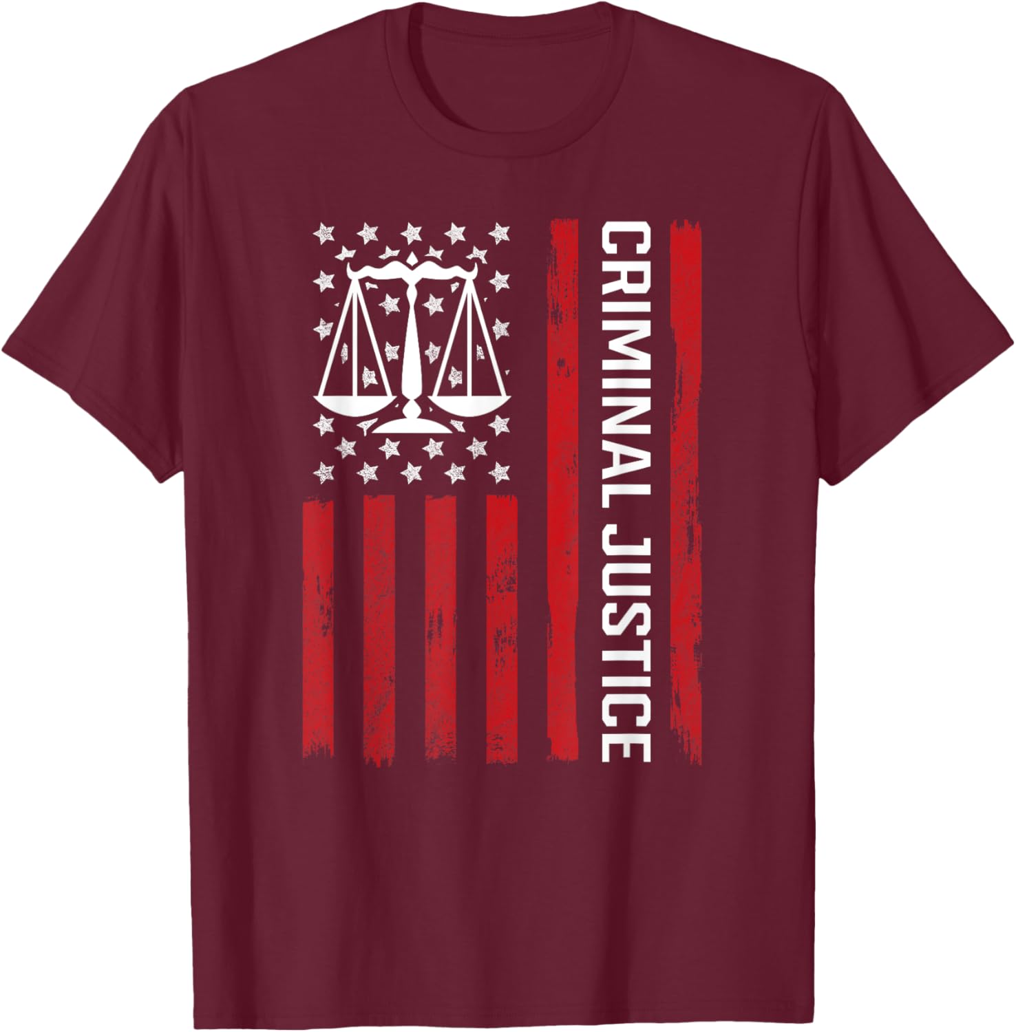 Criminal Justice Major College Student Graduate Graduation T-Shirt - T-Shirt | Maroon