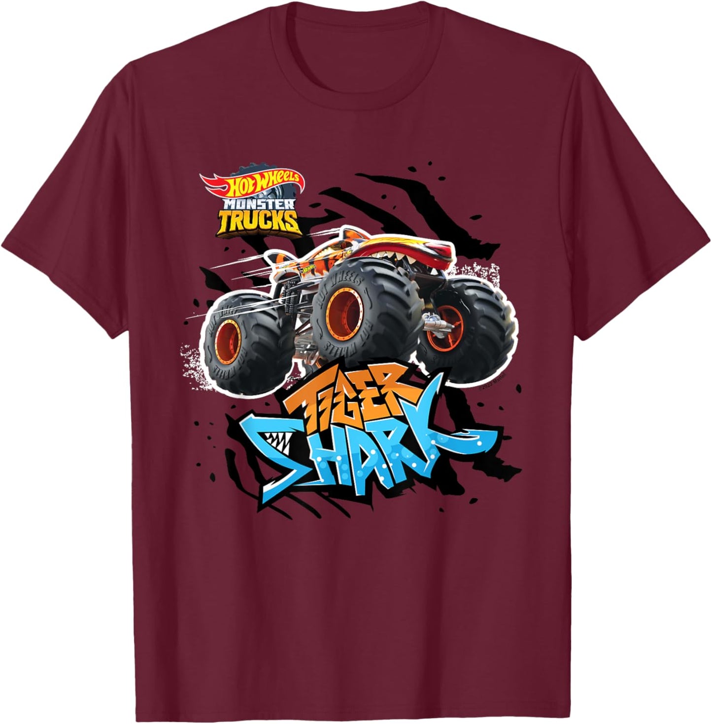 Hot Wheels - Tiger Shark Orange T-Shirt - T-Shirt | Maroon