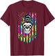 Race Wife American Flag Racing Wife of A Racer Wife T-Shirt - T-Shirt | Maroon