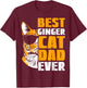 Best Ginger Cat Dad Ever Cat Lover Kids T-Shirt - T-Shirt | Maroon
