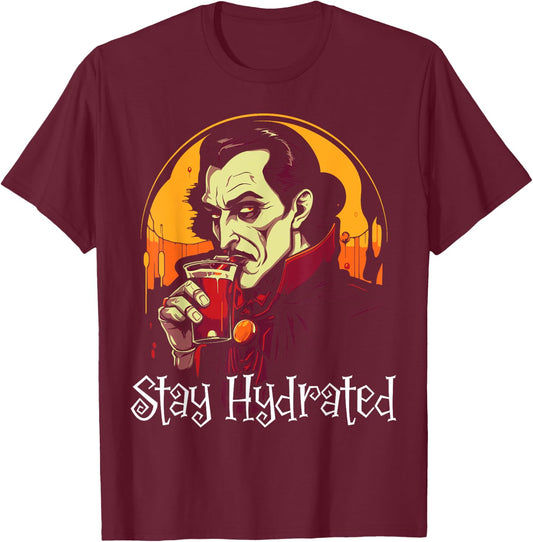 Dracula Halloween Scary Trick Or Treat Spooky Vampire T-Shirt - T-Shirt | Maroon