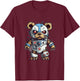 Robot Teddy Bear, Hip Hop Teddy Bear, Cyborg Teddy Bear T-Shirt - T-Shirt | Maroon