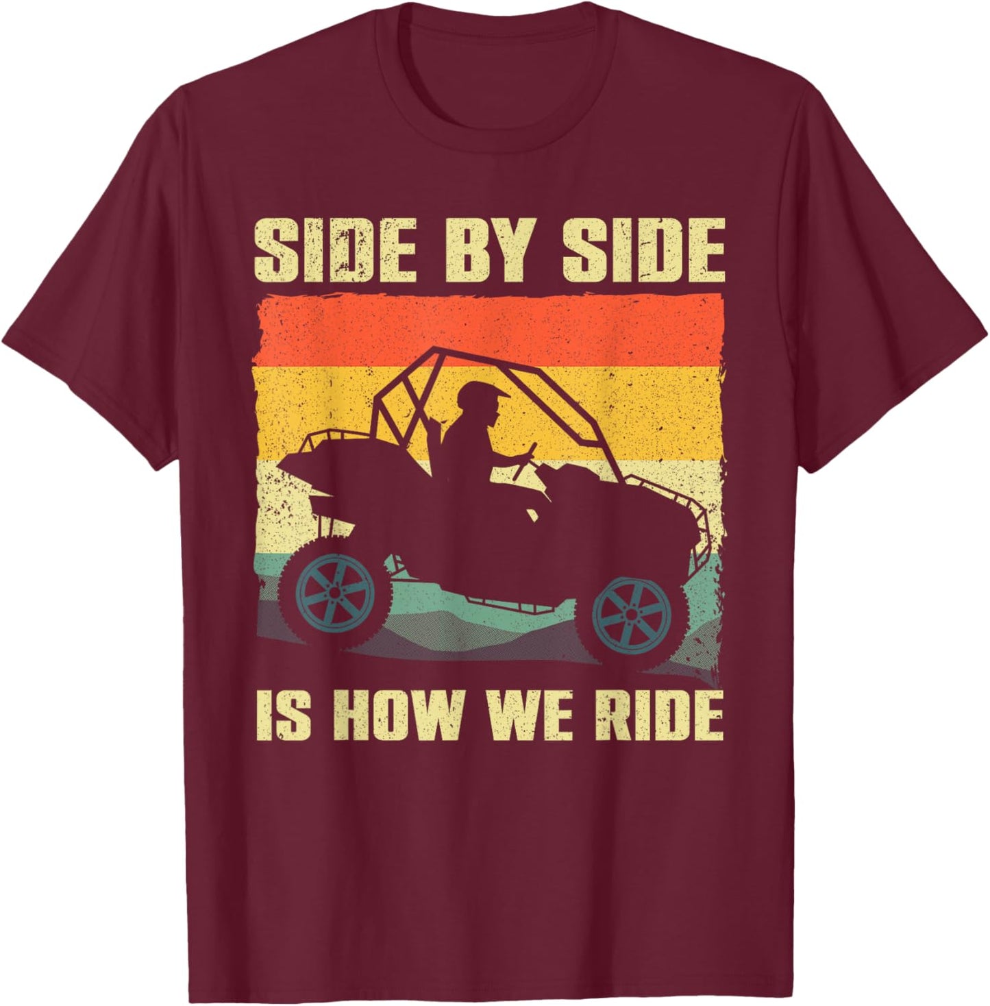 Funny SxS Design Women SxS UTV Side By Side Vehicle T-Shirt - T-Shirt | Maroon