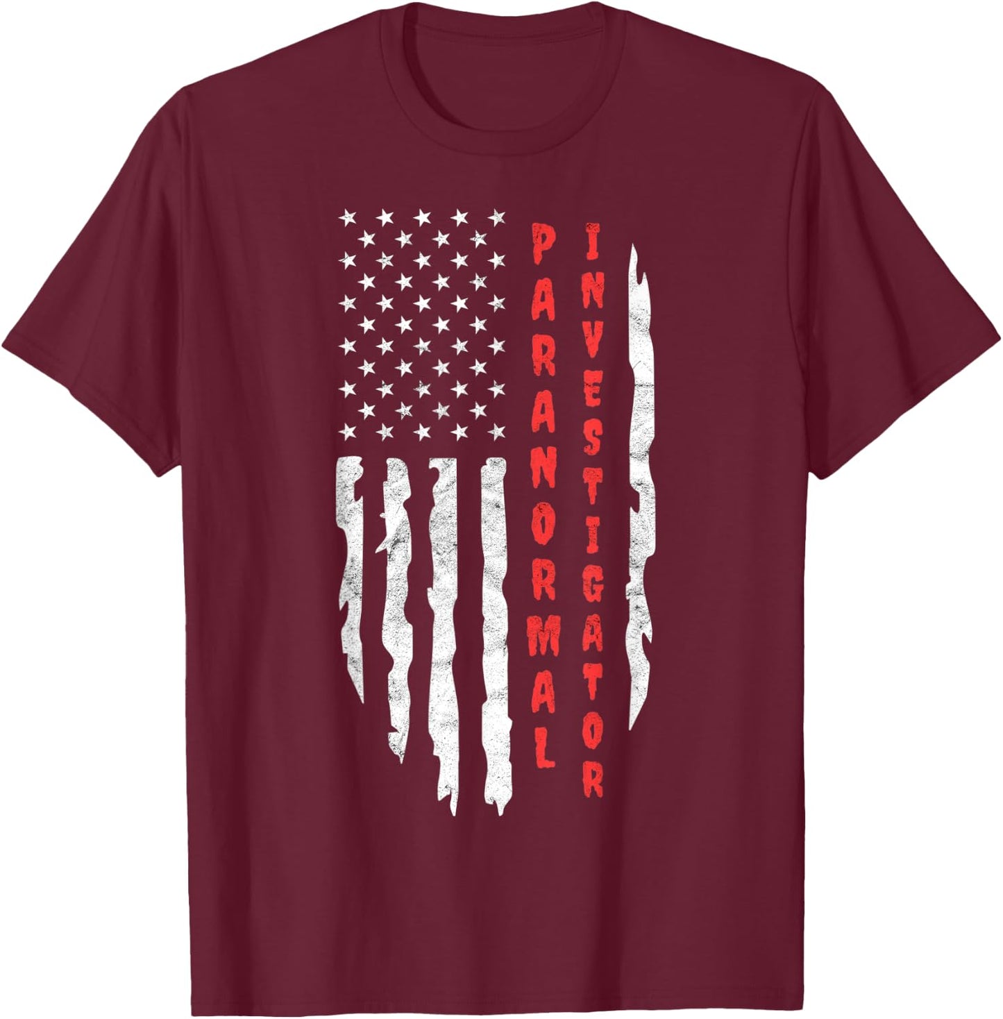 Ghost Hunting Paranormal Investigator T-Shirt - T-Shirt | Maroon