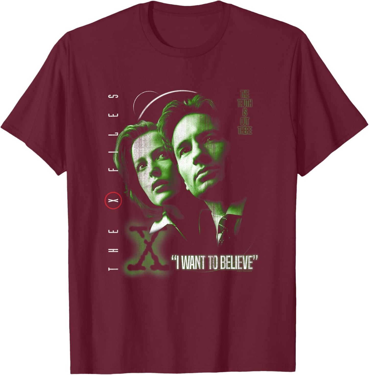 X-Files I Want to Believe T-Shirt - T-Shirt | Maroon