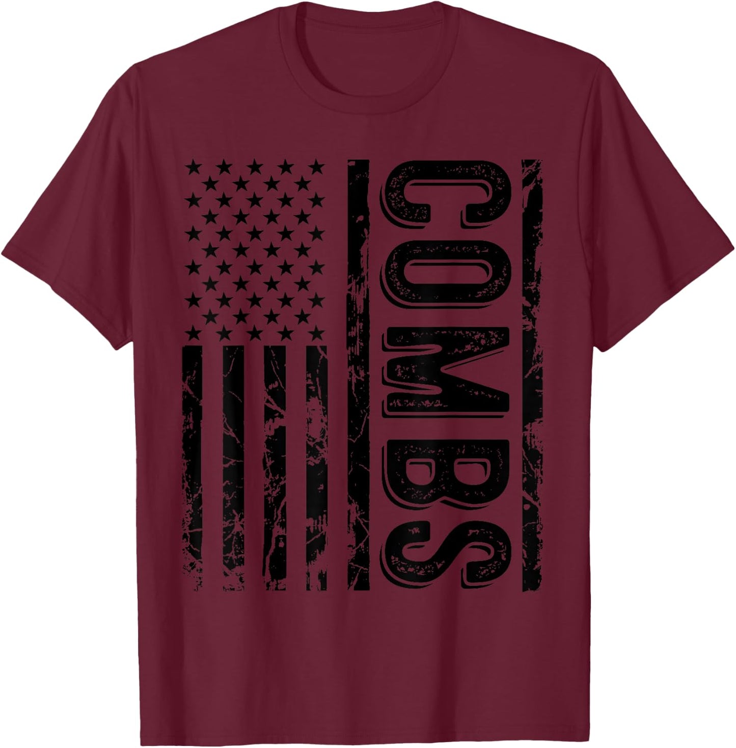 Combs Last Name Funny Surname Team Combs Family Reunion T-Shirt - T-Shirt | Maroon