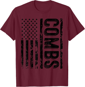 Combs Last Name Funny Surname Team Combs Family Reunion T-Shirt - T-Shirt | Maroon