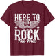 Here To Rock The Mic - Karaoke Champion Music Lover Musician T-Shirt - T-Shirt | Maroon