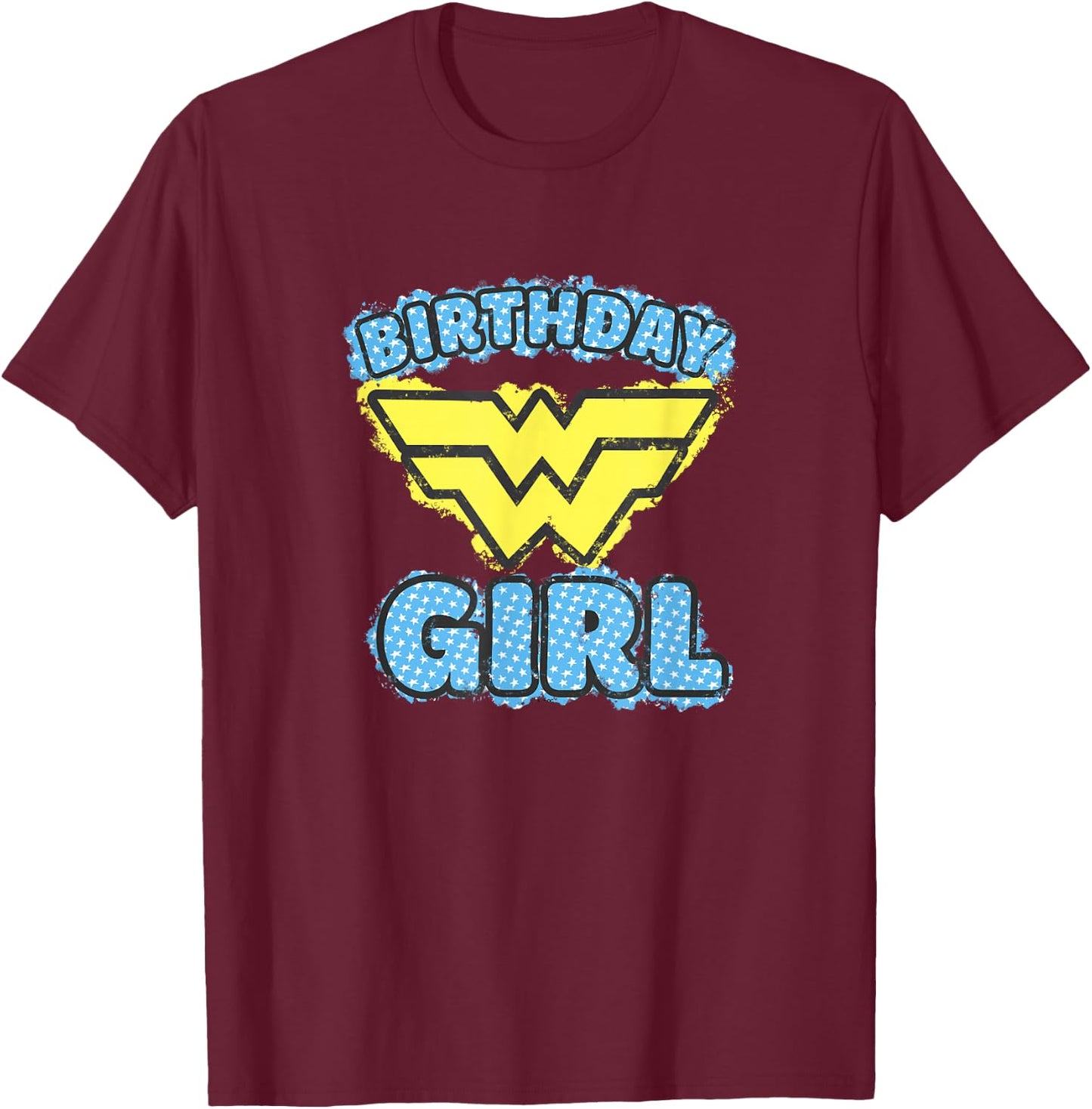 DC Comics Justice League Wonder Woman Birthday Girl T-Shirt - T-Shirt | Maroon