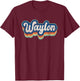 Waylon First Name Boy Vintage Style 70s 80s Personalized T-Shirt - T-Shirt | Maroon