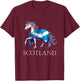Scottish Pride Scotland Unicorn Scotland Flag Saltire T-Shirt - T-Shirt | Maroon