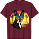 Boston Terrier Bostie Dog Breed Pet with Sunglasses Women Kids T-Shirt - T-Shirt | Maroon