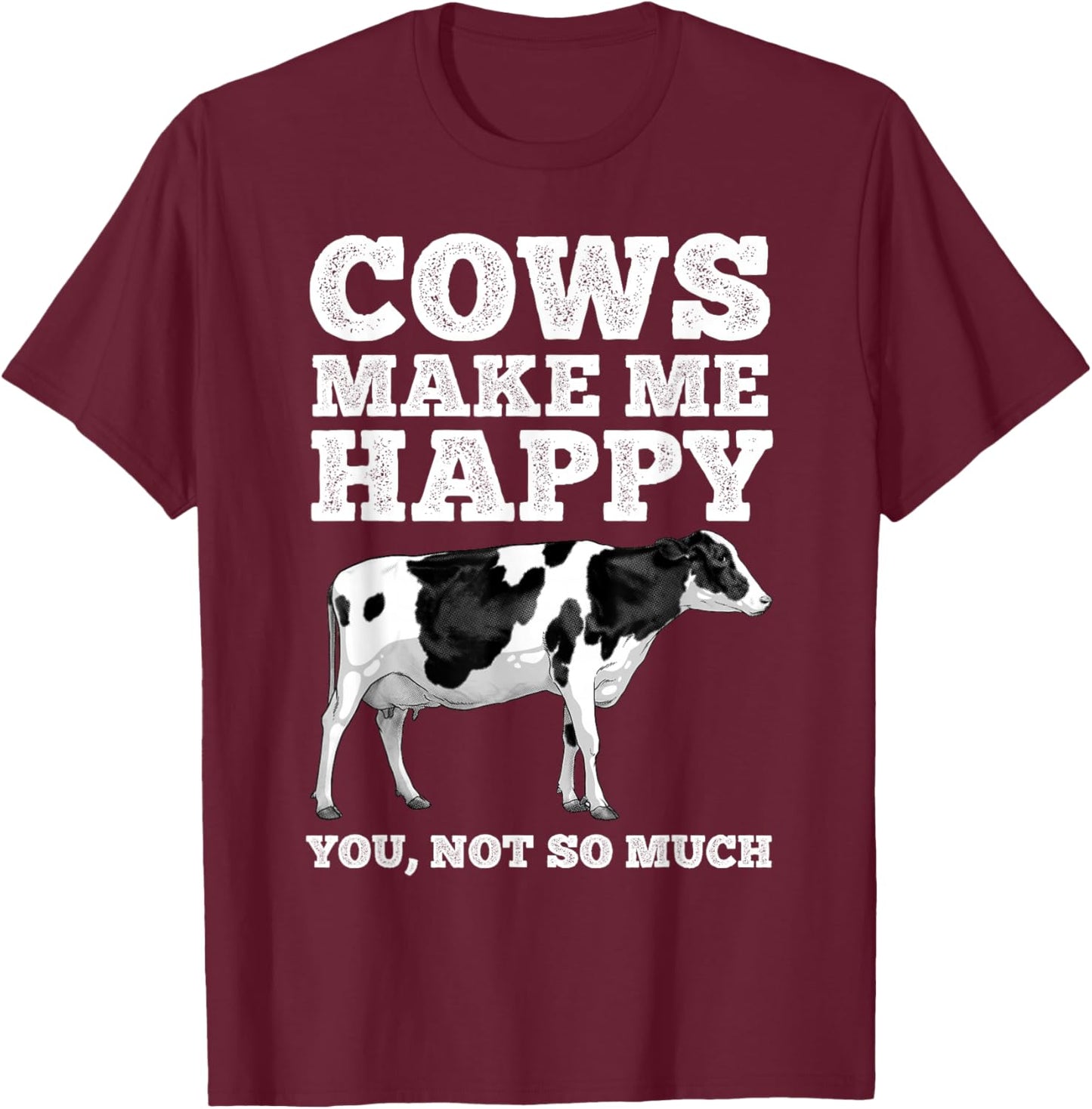 Cool Cow Art Women Farmers & Dairy Lovers T-Shirt - T-Shirt | Maroon