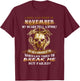 Skull A King Was Born In November My Scars Tell A Story Gift T-Shirt - T-Shirt | Maroon
