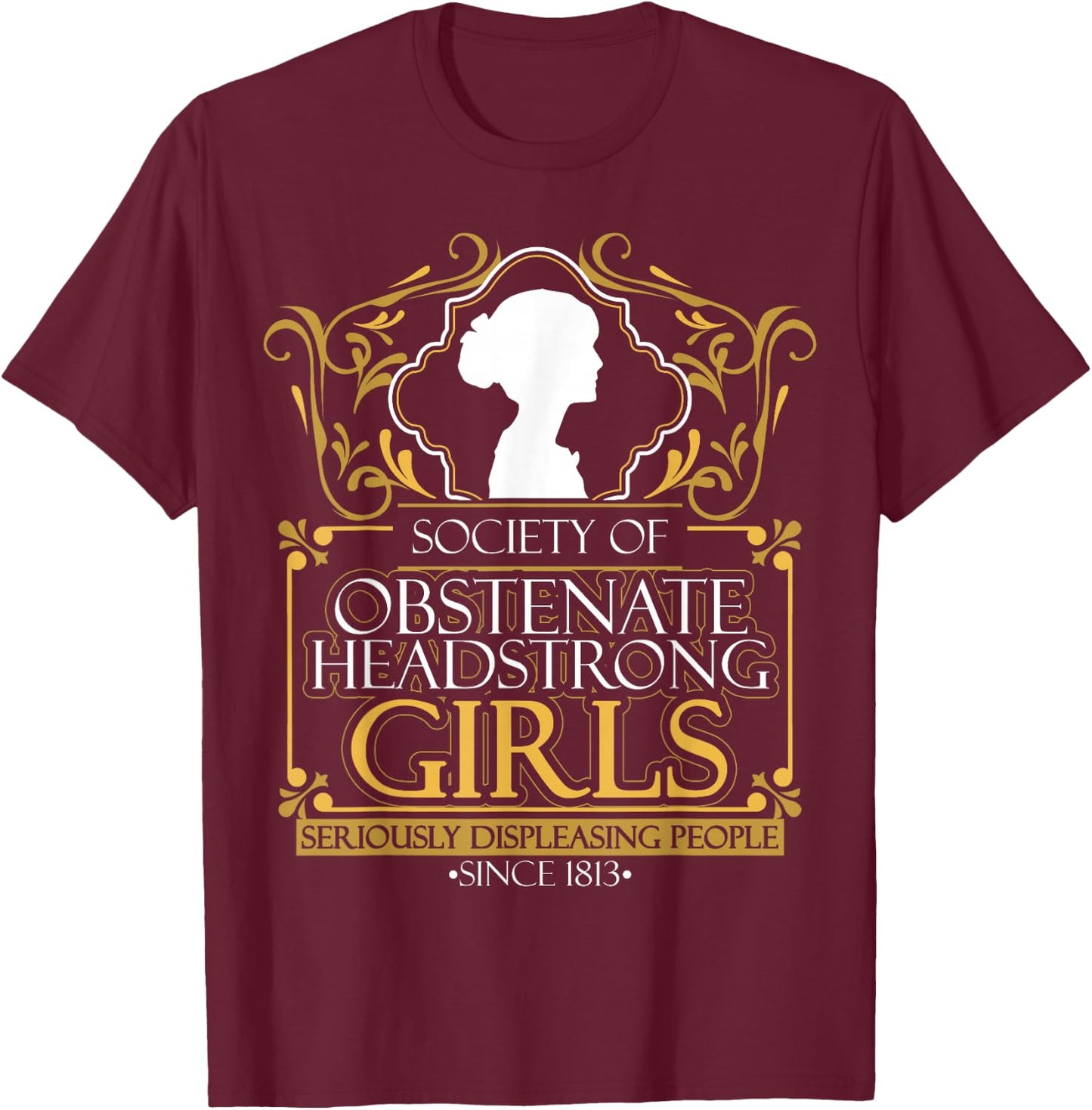Jane Austen Quote Bookworm Novelist Reading T-Shirt - T-Shirt | Maroon
