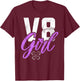V8 Girl Muscle Car Girl T-Shirt - T-Shirt | Maroon