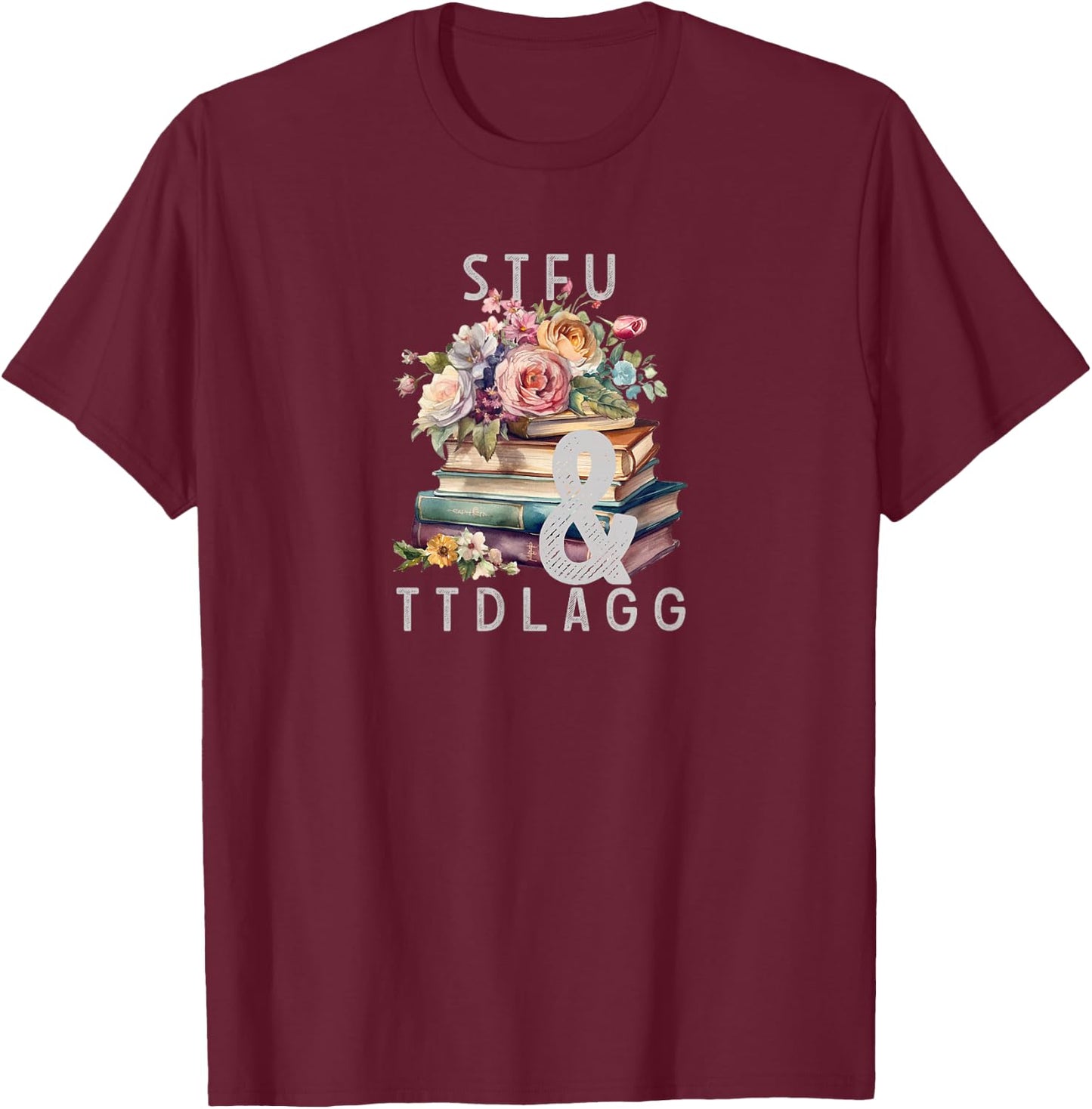 Bookish Book Lovers Readers of Smut T-Shirt - T-Shirt | Maroon