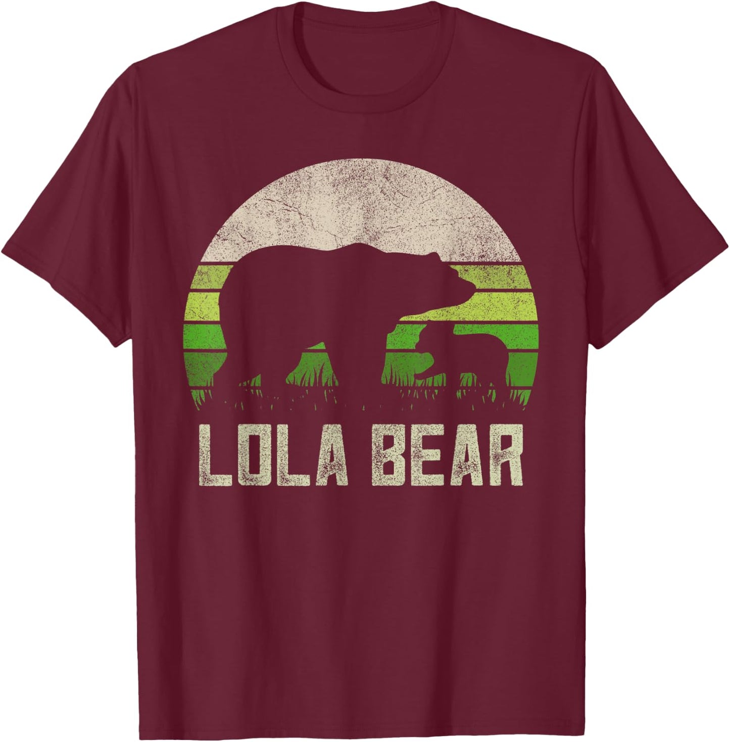 Funny Filipino Grandma Shirts From Grandkids, Cub Lola Bear T-Shirt - T-Shirt | Maroon