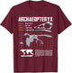 Archaeopteryx Dinosaur Facts Sheet Fossils Data T-Shirt - T-Shirt | Maroon