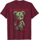 Teddy Bear Halloween for Kids Women Men Zombear Stuff T-Shirt - T-Shirt | Maroon