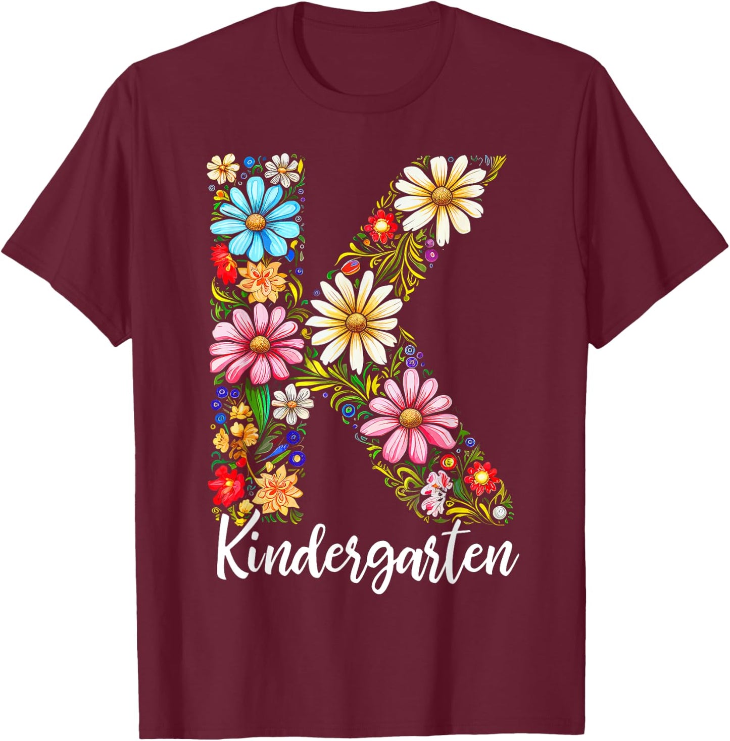 Kindergarten Teacher First Day of School Back to School Kids T-Shirt - T-Shirt | Maroon