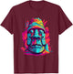 Moai Island Colourful Art Usa Us Native American T-Shirt - T-Shirt | Maroon