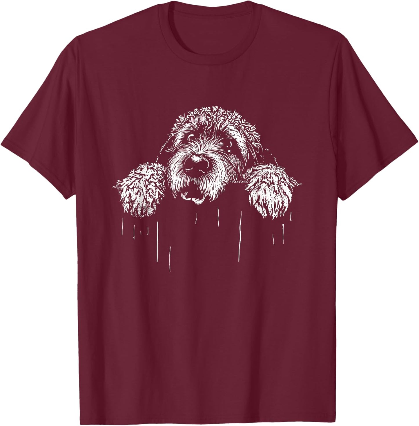 Labradoodle - Funny Vintage Labrador Poodle Dog Lover T-Shirt - T-Shirt | Maroon
