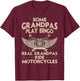Funny Motorcycle For Grandpa Men Biker Motorcycle Rider T-Shirt - T-Shirt | Maroon