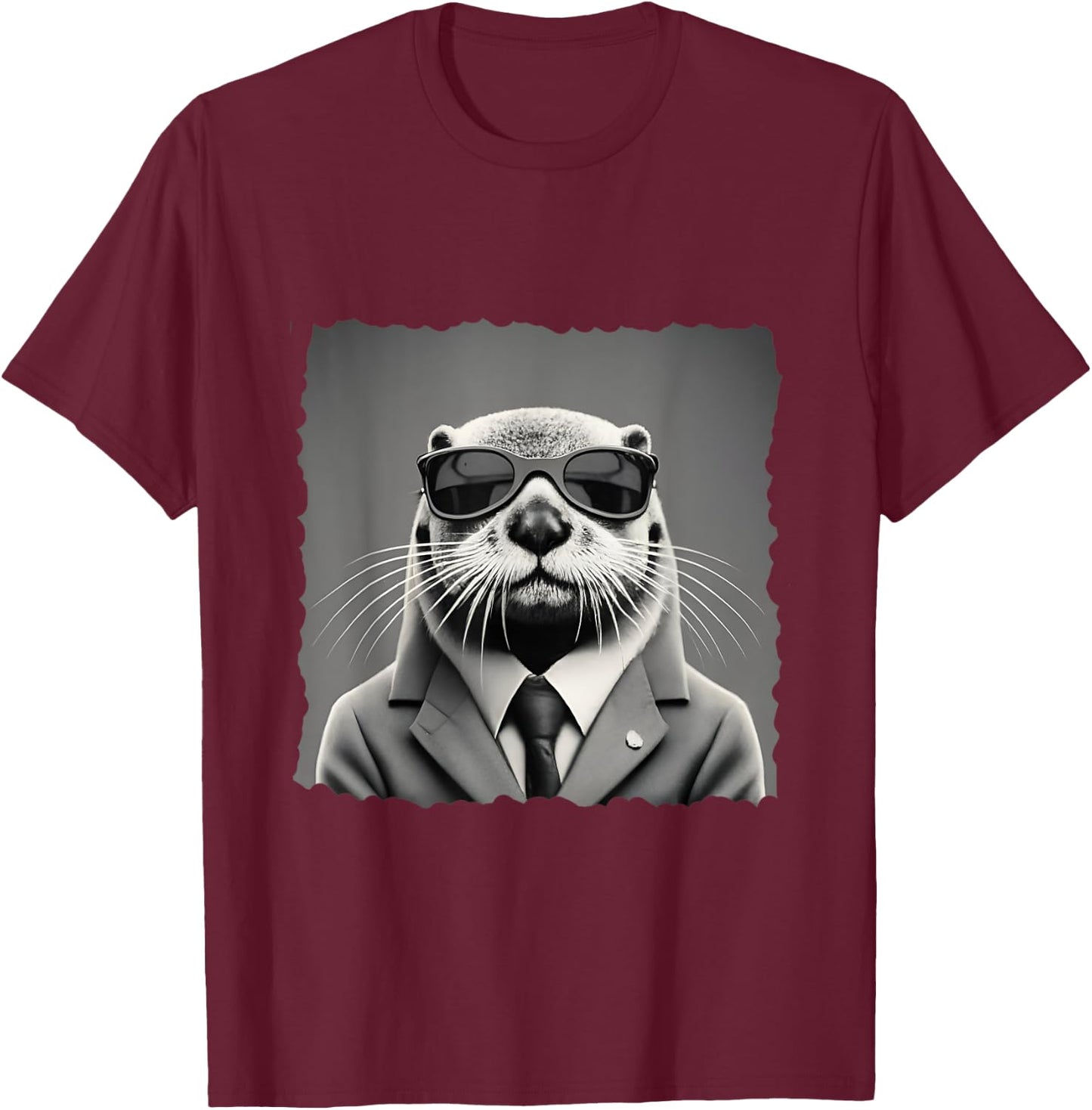 Sea Otter Lover Funny Design T-Shirt - T-Shirt | Maroon
