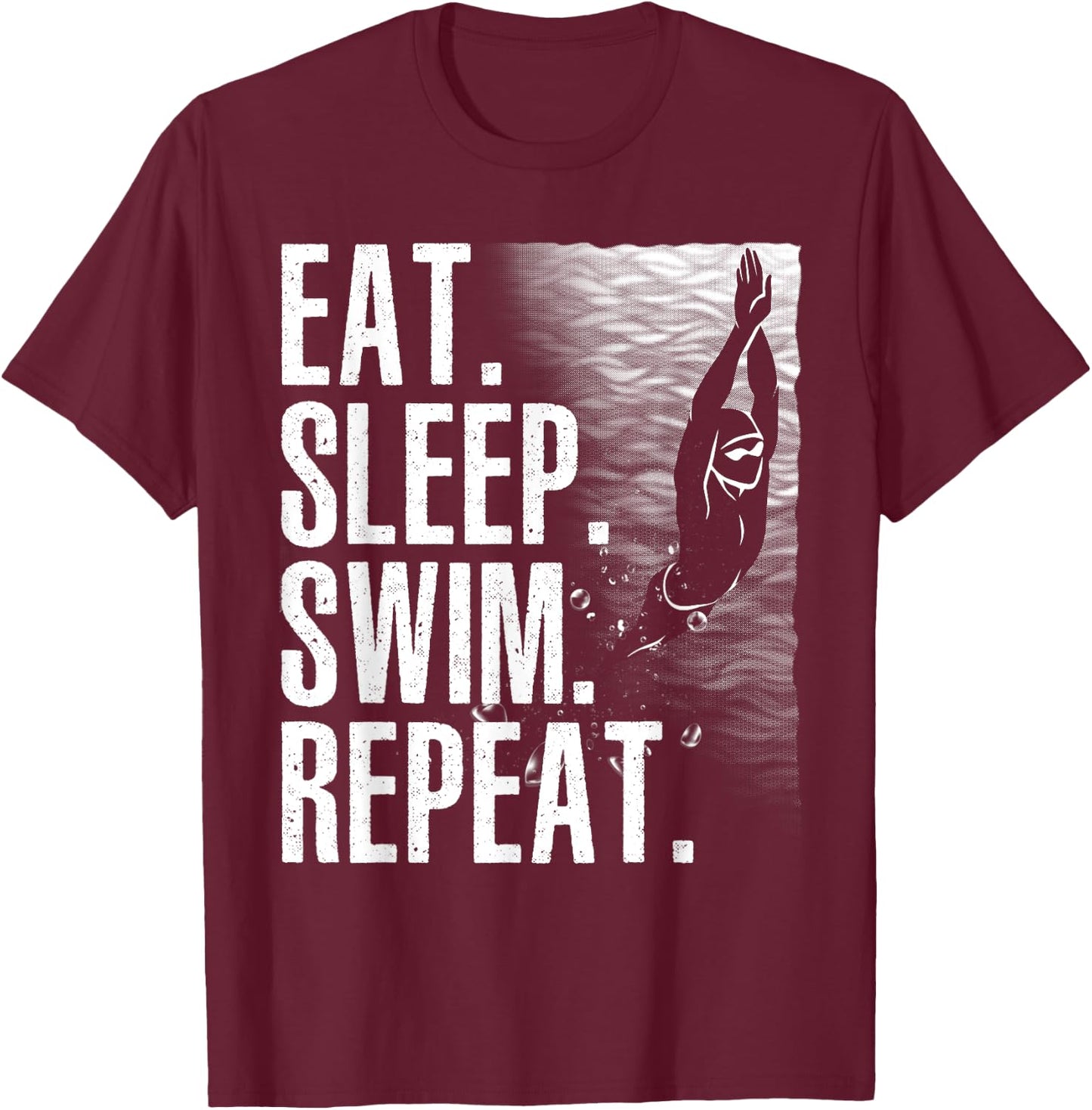 Funny Swimming Design Women Kids Swimmers Swim Team T-Shirt - T-Shirt | Maroon